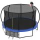 Boosicavelly 14 ft. Blue Galvanized Anti-Rust Outdoor Round Coating Trampoline with Basketball Hoop with Ladder and Shoe Bag