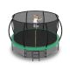 Boosicavelly 12 ft. Green Galvanized Anti-Rust Outdoor Round Trampoline with Balance Bar with Enclosure Net and Carriage Bag