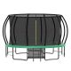 Boosicavelly 16 ft. Green Galvanized Anti-Rust Outdoor Round Trampoline with Balance Bar with Enclosure Net and Carriage Bag