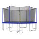 Boosicavelly 12 ft. Outdoor Blue Heavy-Duty Round Trampoline with Enclosure with Basketball Hoop and Ladder