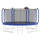Tunearary Basketball Hoop Equipped 12 ft. ASTM Approved Reinforced Type Safe Recreational Outdoor Trampoline Kit with Enclosure