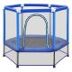 Miscool Ami 55 Inch Blue Toddlers Trampoline with Safety Enclosure Net and Ocean Balls, Indoor Outdoor Mini Trampoline for Kids
