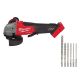 Milwaukee M18 FUEL 18V Lithium-Ion Brushless Cordless 4-1/2 in./5 in. Grinder w/Paddle Switch (Tool-Only) with Drill Bit Set