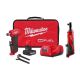 Milwaukee M12 FUEL 12V Lithium-Ion 1/4 in. Cordless Right Angle Die Grinder Kit with M12 Lithium-Ion Cordless 3/8 in. Ratchet