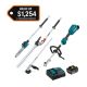 Makita 18V LXT Brushless Couple Shaft Power Head Kit w/String Trimmer, Pole Saw & Articulating Hedge Trimmer Attachments 4.0Ah