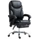 Vinsetto PU Leather Vibration Massage Office Chair with 6 Points, Heated Reclining Computer Chair with Adjustable Height, Black