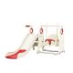 Angel Sar 4 in 1 Playground Climber, Toddler Slide and Swing Set Freestanding Combination for Babies (Red)