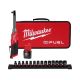 Milwaukee M12 FUEL 12V Lithium-Ion Brushless 3/8 in. Extended Reach High Speed Cordless Ratchet Kit & Metric Socket Set