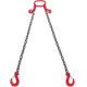VEVOR Chain Sling, 3/8 in. x 10 ft. Lifting Chains with Hooks, G80 Engine Chain Hoist Lifts, 18400 lbs. Lifting Sling Chains