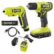 RYOBI ONE+ 18V Cordless 3/8 in. Drill/Driver Kit with 1.5 Ah Battery, Charger, and USB Lithium Screwdriver Kit