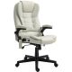 HOMCOM 6-Point Vibrating Polyester Massage Office Chair with Lumbar Heat, Beige