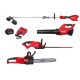Milwaukee M18 FUEL 18V 16 in. Brushless Cordless QUIK-LOK String Trimmer/Blower 8.0 Ah Combo Kit w/ Chainsaw & Hedge Trimmer