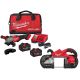 Milwaukee M18 FUEL 18-Volt Lithium-Ion Brushless Cordless 4-1/2 in./6 in. Braking Grinder w/ Two XC 8.0 Ah Battery & Bandsaw