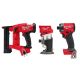 Milwaukee M18 FUEL 18V Lith-Ion Brushless Cordless 18-Gauge 1/4 in. Narrow Crown Stapler w/ Router & Impact Driver