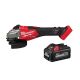 Milwaukee M18 FUEL 18V Lith-Ion Brushless Cordless 4-1/2 in./6 in. Braking Grinder with Slide Switch w/ High Output 6.0 Ah Battery