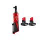Milwaukee M12 12V Lithium-Ion 3/8 in. Cordless Ratchet with M12 XC High Output 5 Ah Battery (2-Pack)