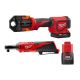 Milwaukee M18 18V Lithium-Ion 1/2 in.-1 in. Short Throw PEX Press Tool Kit with 3 Jaws & M12 3/8 in. Ratchet & M12 Battery