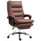 Vinsetto Executive Massage Office Chair, Computer Desk Chair, Heated Reclining Chair with Footrest, Microfiber, Coffee