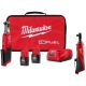 Milwaukee M12 FUEL 12V Lithium-Ion Brushless High Speed 3/8 in. Cordless Ratchet Kit w/(2) Batteries, Charger, Bag& 3/8 in Ratchet