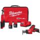 Milwaukee M12 FUEL 12V Lithium-Ion Brushless High Speed 3/8 in. Cordless Ratchet Kit w/(2) Batteries, Charger, Bag & Recip Saw