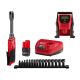 Milwaukee M12 FUEL INSIDER 12V Lithium-Ion Brushless 1/4 in.-3/8 in. Extended Reach Cordless Ratchet Box Ratchet Kit w Inflator