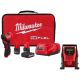 Milwaukee M12 FUEL 12V Lithium-Ion Brushless Cordless 1/4 in. Right Angle Die Grinder with M12 Cordless Portable Inflator