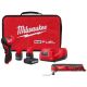 Milwaukee M12 FUEL 12V Lithium-Ion Brushless Cordless 1/4 in. Right Angle Die Grinder with M12 Cordless Oscillating Multi-Tool