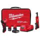 Milwaukee M12 FUEL 12V Lithium-Ion Brushless Cordless 1/4 in. Right Angle Die Grinder with M12 Cordless 3/8 in. Ratchet