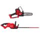 Milwaukee M18 FUEL 8 in. 18V Brushless Cordless Battery Mini Chainsaw HATCHET w/ 24 in. Hedge Trimmer