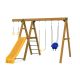 PlayStar Mesa Plus III Wooden Outdoor Playset with swings and slide