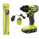RYOBI ONE+ 18V Cordless 1/4 in. Impact Driver Kit with 1.5 Ah Battery, Charger, and 11 in. Flexible Shaft Bit Holder