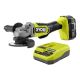 RYOBI ONE+ HP 18V Brushless Cordless Angle Grinder Kit with 4.0 Ah HIGH PERFORMANCE EDGE Battery and Charger