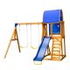 SPORTSPOWER Addison Wooden Outdoor Playset with Swings, Heavy Duty Double A-Frame, and Blow Molded Slide