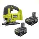 RYOBI ONE+ 18V Lithium-Ion 4.0 Ah Battery (2-Pack) with FREE 18V ONE+ Cordless Jig Saw
