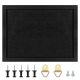 NVNOO 14.6 in. x 11 in. x 0.7 in. Black Outdoor/Indoor Cork Bulletin Board for Office, School and Home (1-pack)
