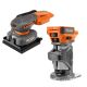 RIDGID 18V Brushless Cordless 2-Tool Combo Kit with SubCompact Random Sheet Sander and Compact Router (Tools Only)