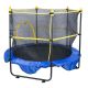 SKYSHALO 5FT. Trampoline for Kids, Basketball Hoop and Ocean Balls, 60 in. Indoor Outdoor Trampoline with Safety Enclosure Net
