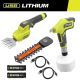 RYOBI USB Lithium Cordless Compact Sprayer and Shear Shrubber with (2) 2.0 Ah Batteries and (2) Charging Cables
