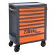 Beta RSC24 Heavy Duty 29 in. Wide Orange Steel Rolling Tool Box 8-Drawers, Ball Bearing Slides, 5 in. Casters, Made in Italy