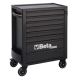 Beta RSC24 Heavy Duty 29 in. Wide Black Steel Rolling Tool Box, 8-Drawers, Ball Bearing Slides, 5 in. Casters, Made in Italy