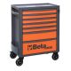 Beta RSC24 Heavy Duty 29 in. Wide Orange Steel Rolling Tool Box 7-Drawers, Ball Bearing Slides, 5 in. Casters, Made in Italy