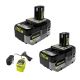 RYOBI ONE+ 18V Lithium-Ion High Performance Starter Kit with (1) 4 Ah HP Battery and (1) 6.0 Ah HP Battery and Charger