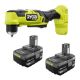 RYOBI ONE+ 18V Lithium-Ion 4.0 Ah Battery (2-Pack) with ONE+ HP 18V Brushless Cordless Compact 3/8 in. Right Angle Drill