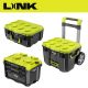 RYOBI LINK 22.2 in. Rolling Tool Box with LINK Medium Tool Box and LINK Compact Drawer Set
