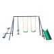 Bon Furni Blue Metal Frame Outdoor Playset with Swing and Slide