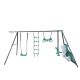 Bon Furni 6 in 1 Metal Outdoor Playset with Soccer Net and Climbing Ladder