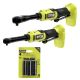 RYOBI ONE+ HP 18V Brushless Cordless 1/4 in. and 3/8 in. Extended Reach Ratchets (Tools Only) with Impact Socket Set (4-Piece)