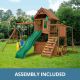 Swing-N-Slide Playsets Professionally Assembled Knightsbridge Ultimate Wooden Outdoor Playground Set with Slide, Rock Wall, and Monkey Bars