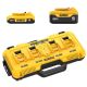 DEWALT 20-Volt MAX 4-Port Charger with 20-Volt MAX Lithium-Ion 5.0 Ah and 2.0 Ah Batteries