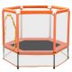 Siavonce 55 in. Toddlers Trampoline with Safety Enclosure Net and Balls, Indoor Outdoor Mini Trampoline, Orange
